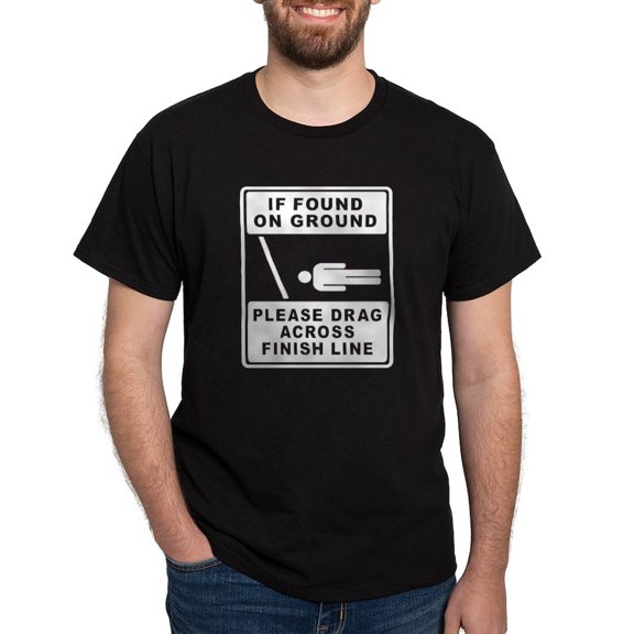 CafePress - If Found On Ground (Male Runner) Dark T Shirt - Men's Classic Graphic Cotton T-Shirt