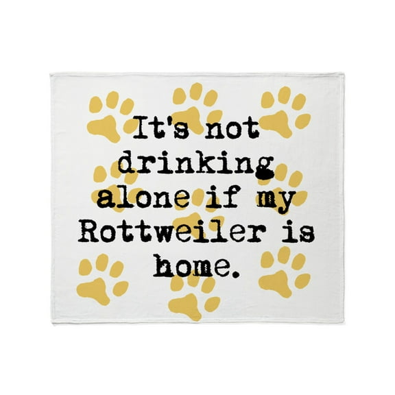 CafePress - If My Rottweiler Is Home Throw Blanket - Soft Fleece Throw Blanket, 50"x60" for All Ages