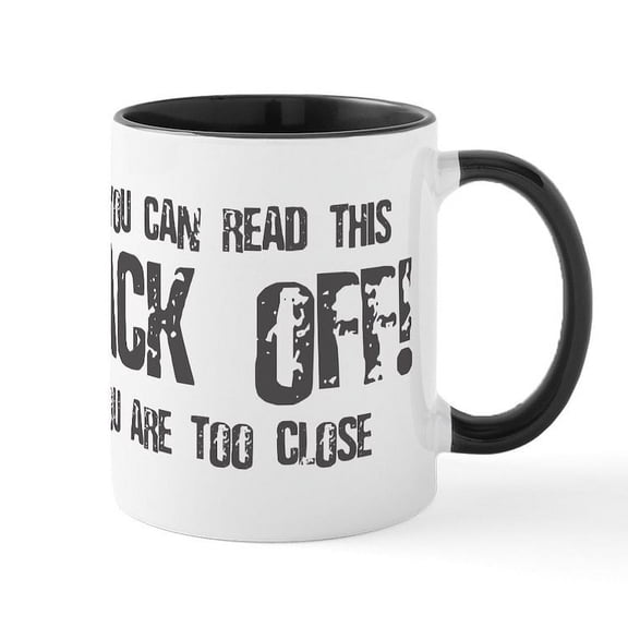 CafePress - If You Can Read This Back Off! Mug - 11 oz Ceramic Mug - Novelty Coffee Tea Cup