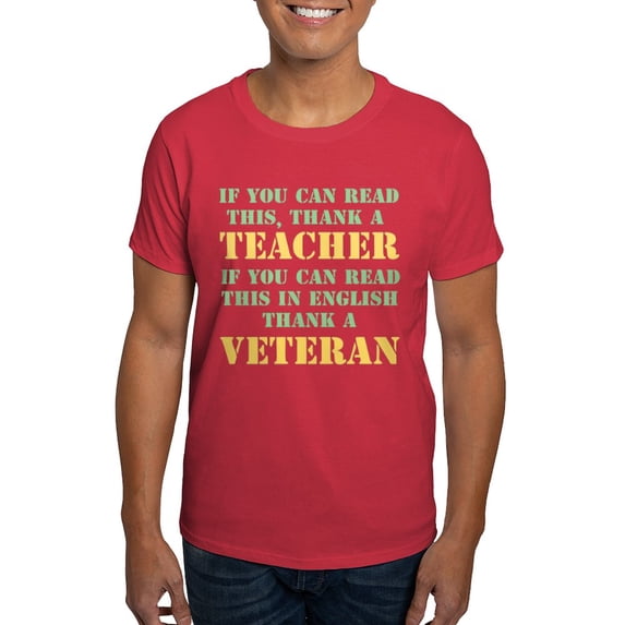 CafePress - If You Can Read This Thank Teacher Dark T Shirt - Men's Classic Graphic Cotton T-Shirt