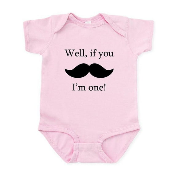 CafePress - If You Mustache Im One Body Suit - Baby Light Bodysuit, Size Newborn - 24 Months
