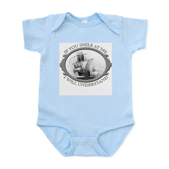 CafePress - If You Smile At Me Infant Bodysuit - Baby Light Bodysuit, Size Newborn - 24 Months