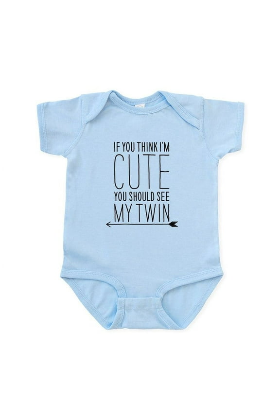 - If You Think Im Cute (Left Arrow) Infant Body Suit - Baby Light Bodysuit, Size Newborn - 24 Months