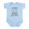 thumbnail image 1 of CafePress - If You Think Im Cute (Right Arrow) Body Suit - Baby Light Bodysuit, Size Newborn - 24 Months, 1 of 4