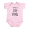 thumbnail image 1 of CafePress - If You Think Im Cute (Right Arrow) Body Suit - Baby Light Bodysuit, Size Newborn - 24 Months, 1 of 4