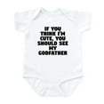 thumbnail image 1 of CafePress - If You Think Im Cute You Should See My Godfather B - Baby Light Bodysuit, Size Newborn - 24 Months, 1 of 4