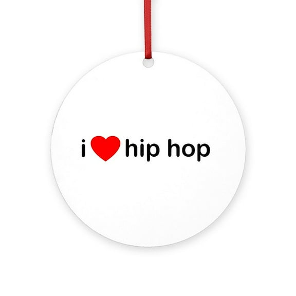 CafePress - Ihearthiphop -  Round Wood Ornament 4"
