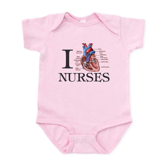 CafePress - Iheartnurses Body Suit - Baby Light Bodysuit, Size Newborn - 24 Months