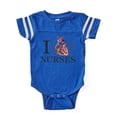 thumbnail image 1 of CafePress - Iheartnurses - Cute Infant Baby Football Bodysuit, 1 of 3