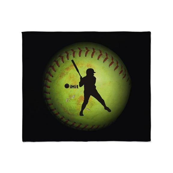 CafePress - Ihit Fastpitch Softball (Right Handed) Throw Blank - Soft Fleece Throw Blanket, 50"x60" for All Ages