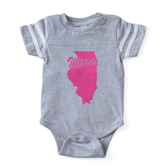 CafePress - Illinois - Cute Infant Baby Football Bodysuit