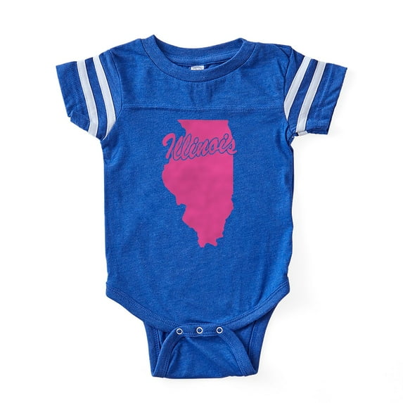 CafePress - Illinois - Cute Infant Baby Football Bodysuit