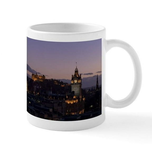 CafePress - Illuminated Edinburgh Mug - 11 oz Ceramic Mug - Novelty Coffee Tea Cup