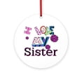 thumbnail image 1 of CafePress - Ilovemysister -  Round Wood Ornament 4", 1 of 2