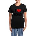 thumbnail image 1 of CafePress - Iloveredheadsblk Women's Dark Pajamas - Women's Short Sleeve Print T-Shirt and Pants Dark Cotton Pajama Set, 1 of 7