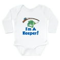 thumbnail image 1 of CafePress - Im A Keeper Fish Body Suit - Long Sleeve Cotton Baby Bodysuit, 1 of 4