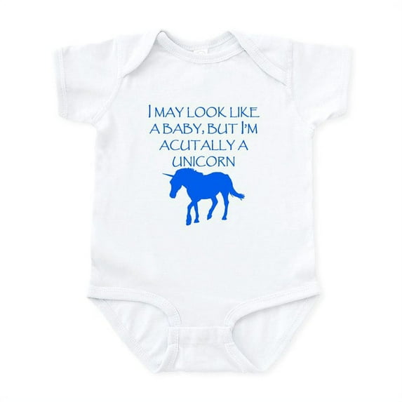 CafePress - Im Actually A Unicorn Body Suit - Baby Light Bodysuit, Size Newborn - 24 Months