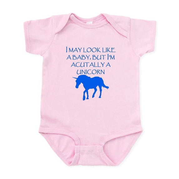 CafePress - Im Actually A Unicorn Body Suit - Baby Light Bodysuit, Size Newborn - 24 Months