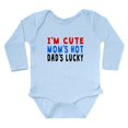 thumbnail image 1 of CafePress - Im Cute Moms Hot Dads Lucky Body Suit - Long Sleeve Cotton Baby Bodysuit, 1 of 4