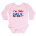 thumbnail image 1 of CafePress - Im Cute Moms Hot Dads Lucky Body Suit - Long Sleeve Cotton Baby Bodysuit, 1 of 4