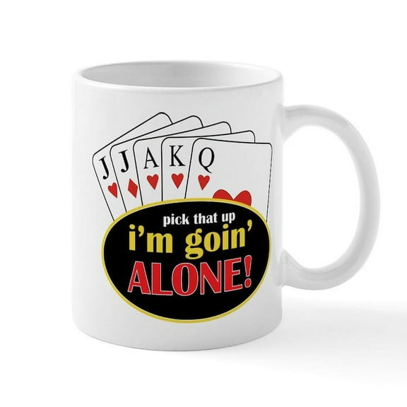 CafePress - Im Going Alone Mug - 11 oz Ceramic Mug - Novelty Coffee Tea Cup