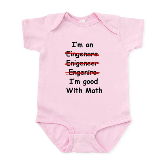 CafePress - Im Good With Math Body Suit - Baby Light Bodysuit, Size Newborn - 24 Months