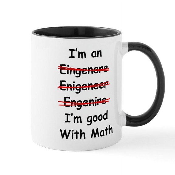CafePress - Im Good With Math Mugs - 11 oz Ceramic Mug - Novelty Coffee Tea Cup