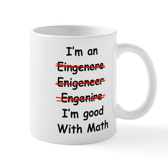 CafePress - Im Good With Math Mugs - 11 oz Ceramic Mug - Novelty Coffee Tea Cup