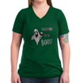 thumbnail image 1 of CafePress - Im Here For The Boos T Shirt - Women's V-Neck Dark T-Shirt, 1 of 1