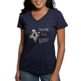 thumbnail image 1 of CafePress - Im Here For The Boos T Shirt - Women's V-Neck Dark T-Shirt, 1 of 4
