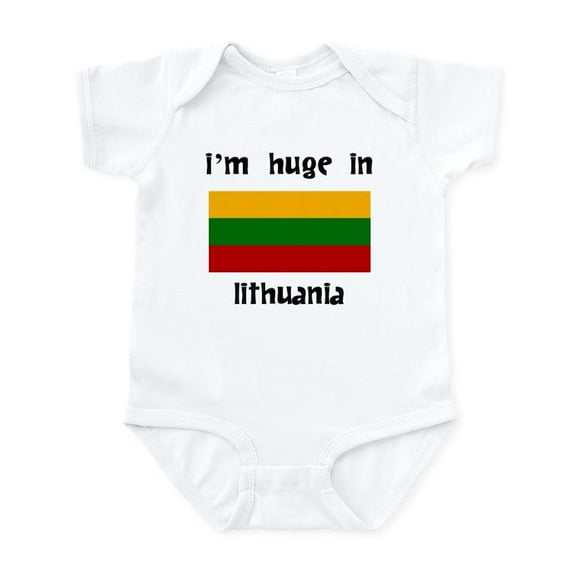 CafePress - Im Huge In Lithuania Body Suit - Baby Light Bodysuit, Size Newborn - 24 Months