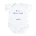 thumbnail image 1 of CafePress - Im Not Allowed To Date...Ever. Body Suit - Baby Light Bodysuit, Size Newborn - 24 Months, 1 of 4