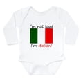 thumbnail image 1 of CafePress - Im Not Loud Im Italian Body Suit - Long Sleeve Cotton Baby Bodysuit, 1 of 4