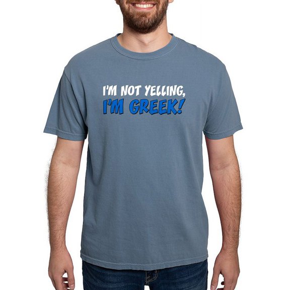 CafePress - Im Not Yelling Greek T Shirt - Mens Comfort Colors Shirt
