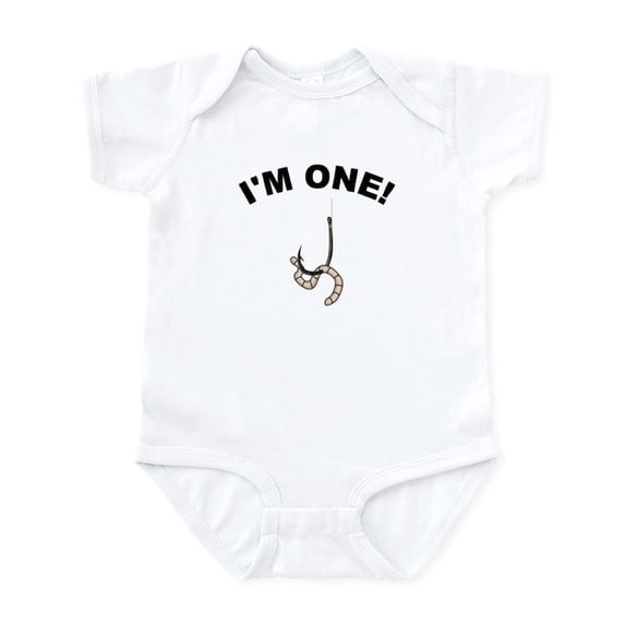 CafePress - Im One Fishing Body Suit - Baby Light Bodysuit, Size Newborn - 24 Months
