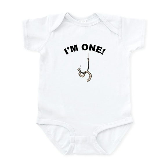 CafePress - Im One Fishing Body Suit - Baby Light Bodysuit, Size Newborn - 24 Months
