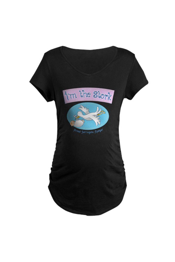 - Im The Stork Surrogate Mother Maternity T Shirt - Maternity Dark T-Shirt