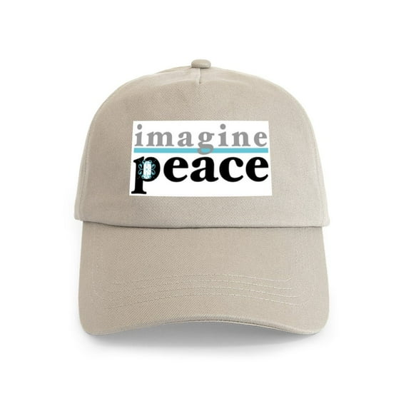 CafePress - Imagine Peace - Adjustable 100% Brushed Unisex Casual Cotton Baseball Cap, Beige, 1