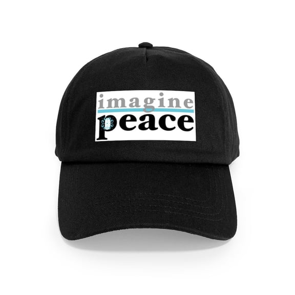 CafePress - Imagine Peace - Adjustable 100% Brushed Unisex Casual Cotton Baseball Cap, Beige, 1