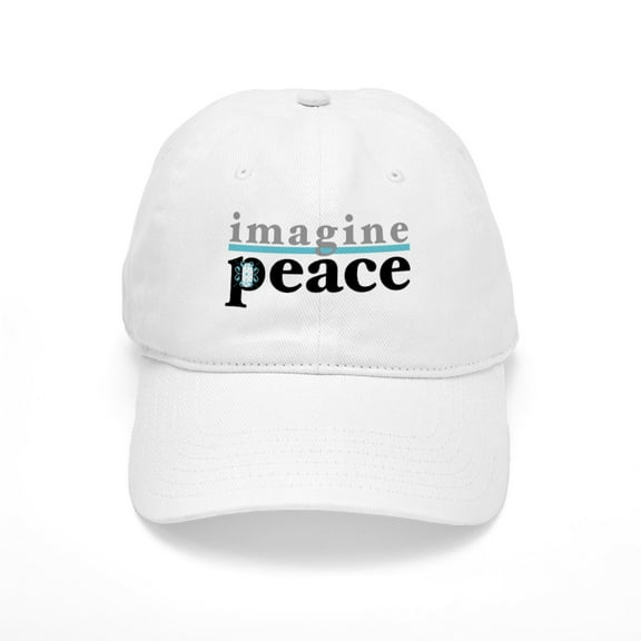 CafePress - Imagine Peace - Adjustable 100% Brushed Unisex Casual Cotton Baseball Cap, Beige, 1