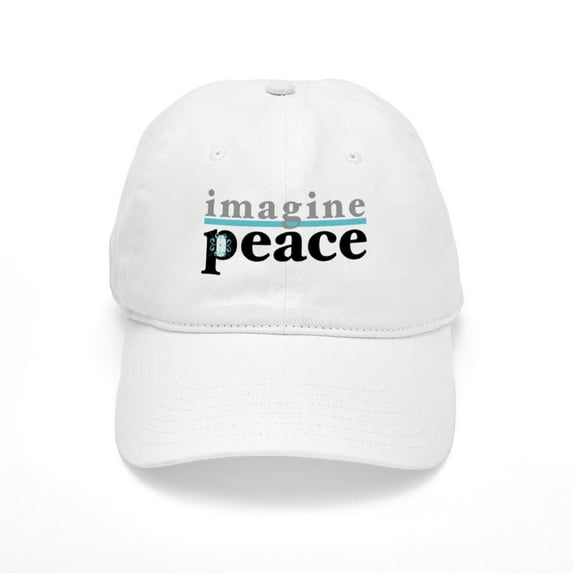 CafePress - Imagine Peace - Adjustable 100% Brushed Unisex Casual Cotton Baseball Cap, Beige, 1