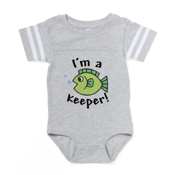 CafePress - Imakeeper - Cute Infant Baby Football Bodysuit