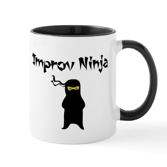 CafePress - Improv Ninja Mugs - 11 oz Ceramic Mug - Novelty Coffee Tea Cup