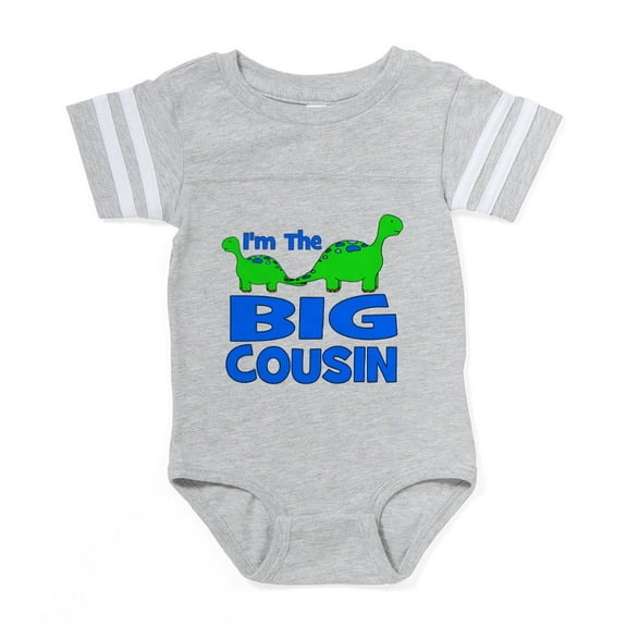 CafePress - Imthebigcousin_Dino - Cute Infant Baby Football Bodysuit