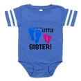 thumbnail image 1 of CafePress - Imthelittlebrother_Bluefeet - Cute Infant Baby Football Bodysuit, 1 of 3