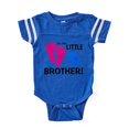 thumbnail image 1 of CafePress - Imthelittlebrother_Pinkfeet - Cute Infant Baby Football Bodysuit, 1 of 3