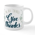 thumbnail image 1 of CafePress - In All Things Give Thanks - 20 Oz White Ceramic Mega Mug, 1 of 5