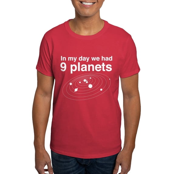 CafePress - In My Day 9 Planets T Shirt - Men's Classic Graphic Cotton T-Shirt