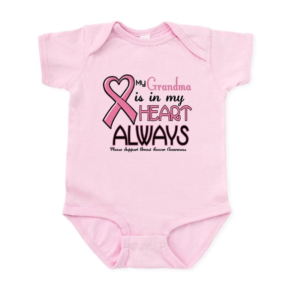 CafePress - In My Heart 2 (Grandma) PINK Infant Bodysuit - Baby Light Bodysuit, Size Newborn - 24 Months