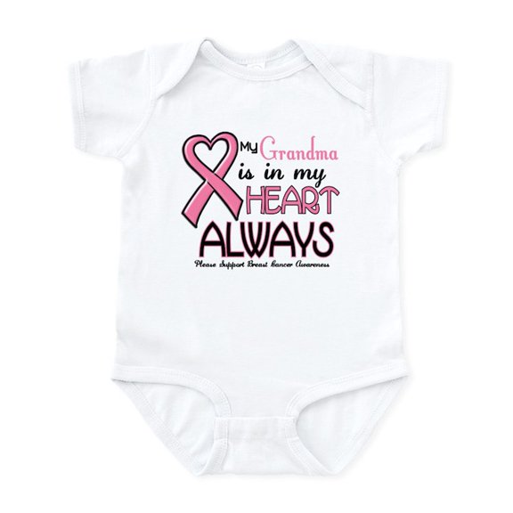 CafePress - In My Heart 2 (Grandma) PINK Infant Bodysuit - Baby Light Bodysuit, Size Newborn - 24 Months